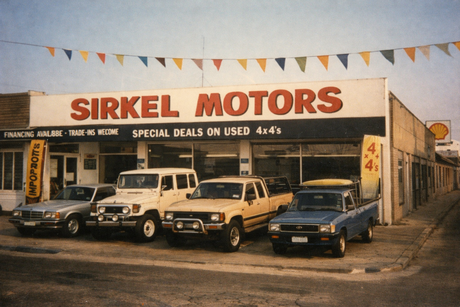 Sirkel Motors dealership in the 1990s